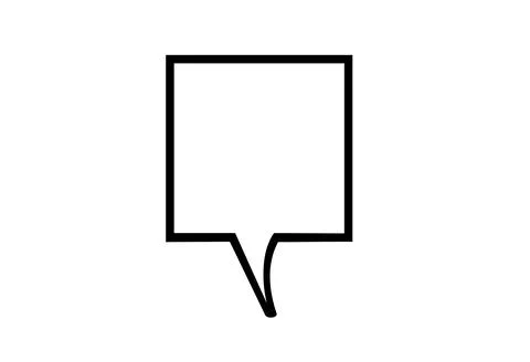 Lank speech rectangle bubble chat in white background Stock Illustration