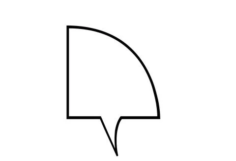 Lank speech rectangle bubble chat in white background Illustrazione stock