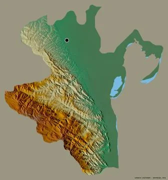 Lankaran, region of Azerbaijan, on solid. Relief Stock Illustration