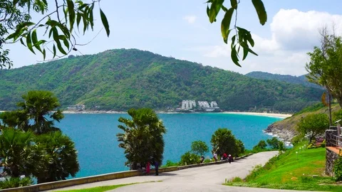 Lanmark, Phrom-Thep Cape View Point, Phuket, Thailand. Stock Footage 112634135