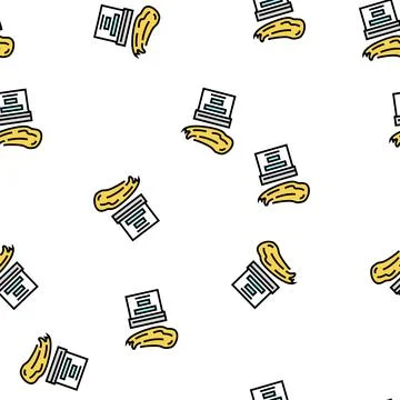 Lanolin wool wax vector seamless pattern Stock Illustration