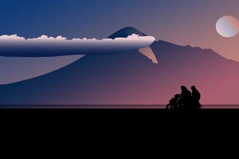 Lanscape Montain Background Stock-Illustration