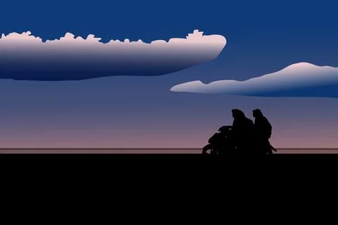 Lanscape Montain Background Stock Illustration