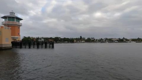 LANTANA INTERCOASTAL BRIDGE Stock Footage 145876615