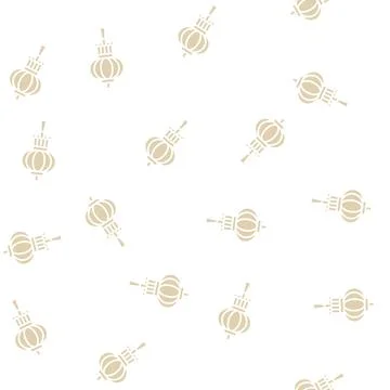 Lantern accessory glyph seamless pattern Illustrazione stock