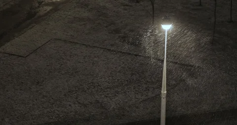 Lantern and sleet at night Stock-Footage 106817100