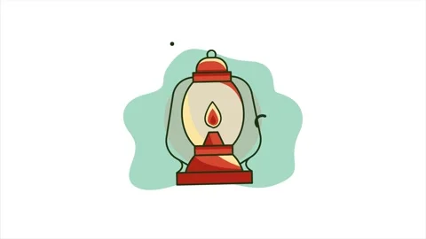 Lantern animated icon , lantern motion graphic design 스톡 동영상 263202224