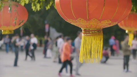 Lantern in Beijing by day Stock Footage 104865337