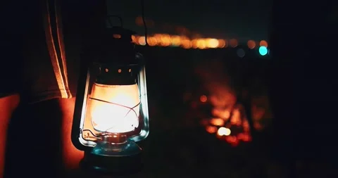 A lantern being waved at night 스톡 동영상 212604791