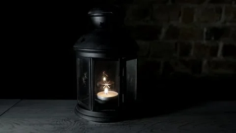 Lantern with candle Stock Footage 146077714