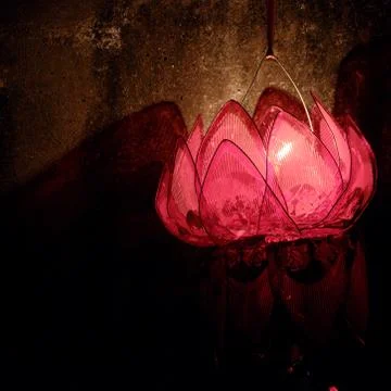 Lantern with candle at night Stock Photos