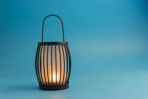 Lantern with candle Stock Photos