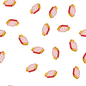 Lantern chinese isometric icon seamless pattern Stock Illustration