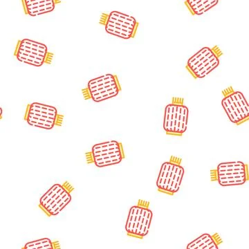 Lantern chinese vector seamless pattern Stock Illustration