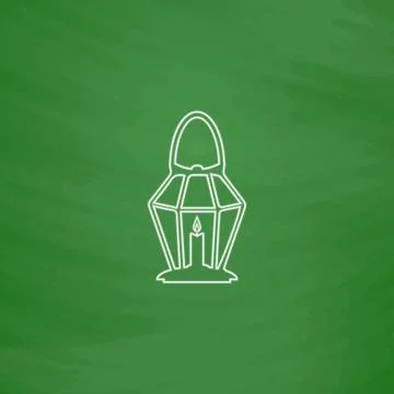 Lantern computer symbol Stock Illustration