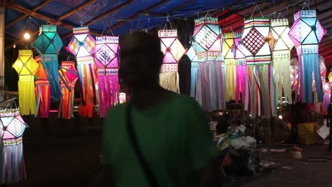 Lantern (Diwali) Stock Footage 208560013