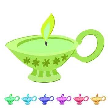 Lantern diwali lamp vector cartoon graphic Stock Illustration