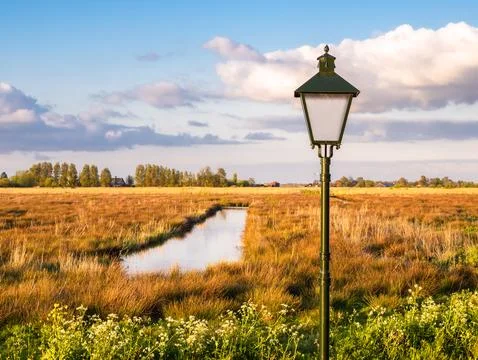 Lantern in the dutch landscape Foto stock