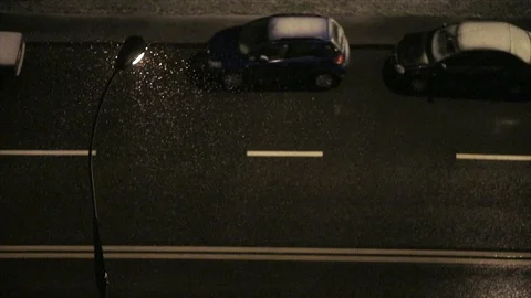 Lantern flashing at night Stock Footage 106817573