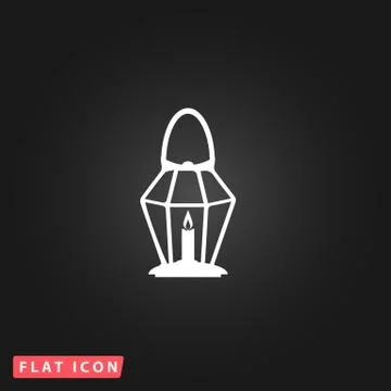 Lantern flat icon Stock Illustration