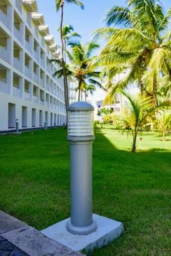 Lantern in the garden Stock Photos