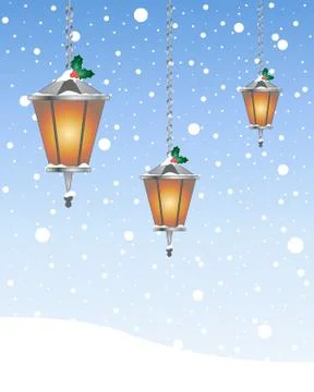 Lantern greeting card Stock Illustration