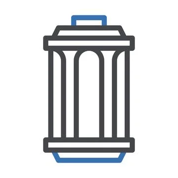 Lantern icon duocolor grey blue colour ramadan symbol perfect. Illustrazione stock