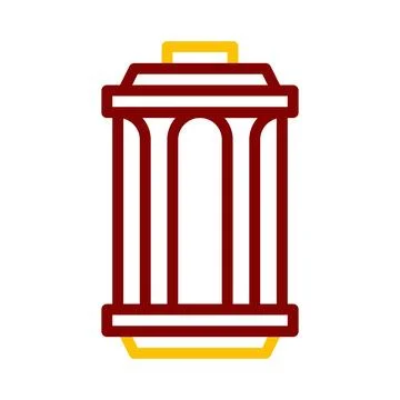 Lantern icon duocolor red style ramadan illustration vector element and sym.. Illustrazione stock