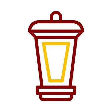 Lantern icon duocolor red style ramadan illustration vector element and sym.. Illustrazione stock