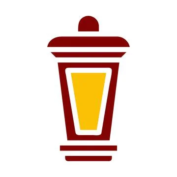 Lantern icon duotone red yellow style ramadan illustration vector element a.. Illustrazione stock