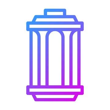 Lantern icon gradient purple colour ramadan symbol perfect. Illustrazione stock