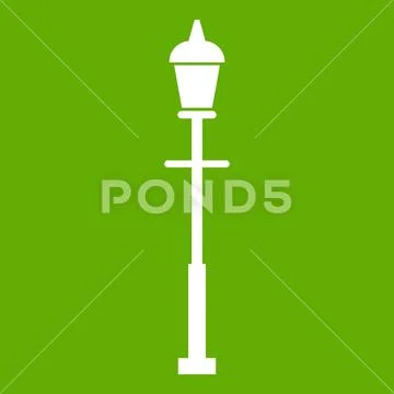 Lantern icon green Stock Illustration