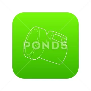 Lantern icon green Stock Illustration
