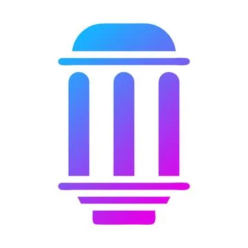 Lantern icon solid gradient purple style ramadan illustration vector elemen.. Stock Illustration