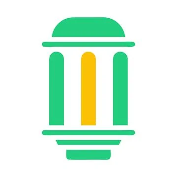 Lantern icon solid green yellow style ramadan illustration vector element a.. Illustrazione stock