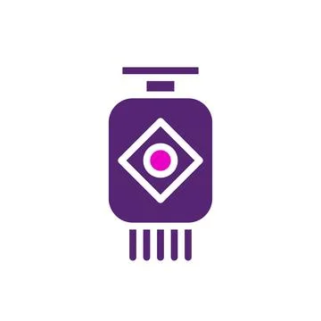 Lantern icon solid purple pink colour chinese new year symbol perfect. 스톡 일러스트