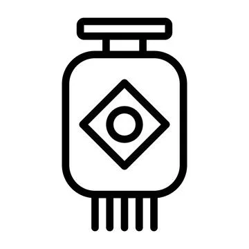 Lantern illustration vector and logo Icon new year icon perfect. Stock Illustration