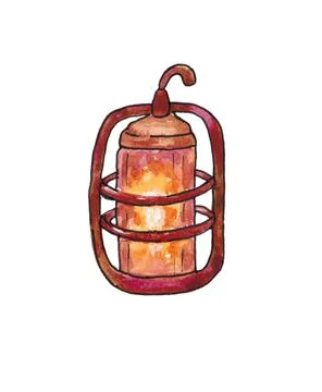A lantern isolated on a white background. Stock Illustration