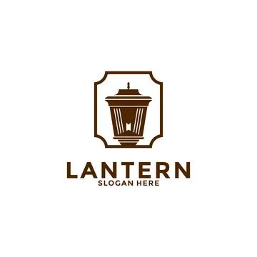 Lantern Lamp Logo Design. Creative Lantern Lamp Logo vector Template. Moder.. Stock Illustration