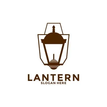 Lantern Lamp Logo Design. Creative Lantern Lamp Logo vector Template. Moder.. Stock Illustration