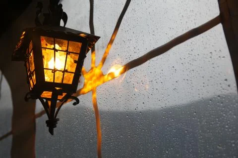 Lantern Light in Andalsnes Stock Photos