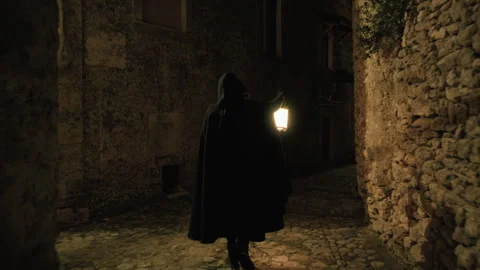 Lantern Light Helps The Mason To Survive Stock Footage 301934434