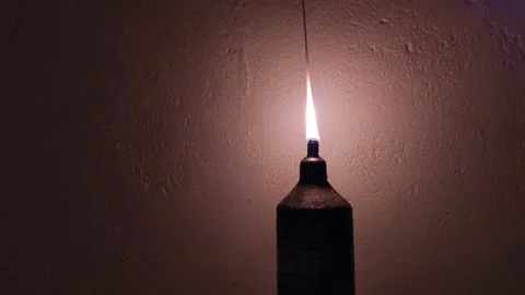 Lantern lighting in dark room Stock Footage 134593120