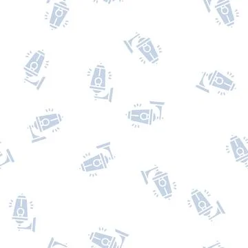 Lantern lighting glyph seamless pattern Illustrazione stock