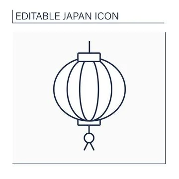 Lantern line icon Stock Illustration