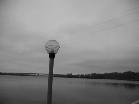 Lantern near river Stock-Fotos