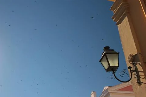Lantern in an old town Stock Photos