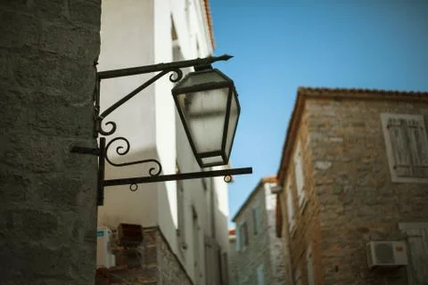 The lantern in the old town 스톡 사진