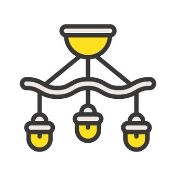 Lantern or lamp vector icon, filled style editable stroke Stock Illustration