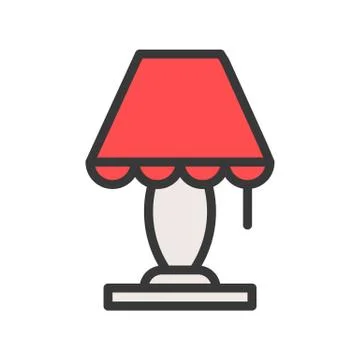 Lantern or lamp vector icon, filled style editable stroke Stock Illustration